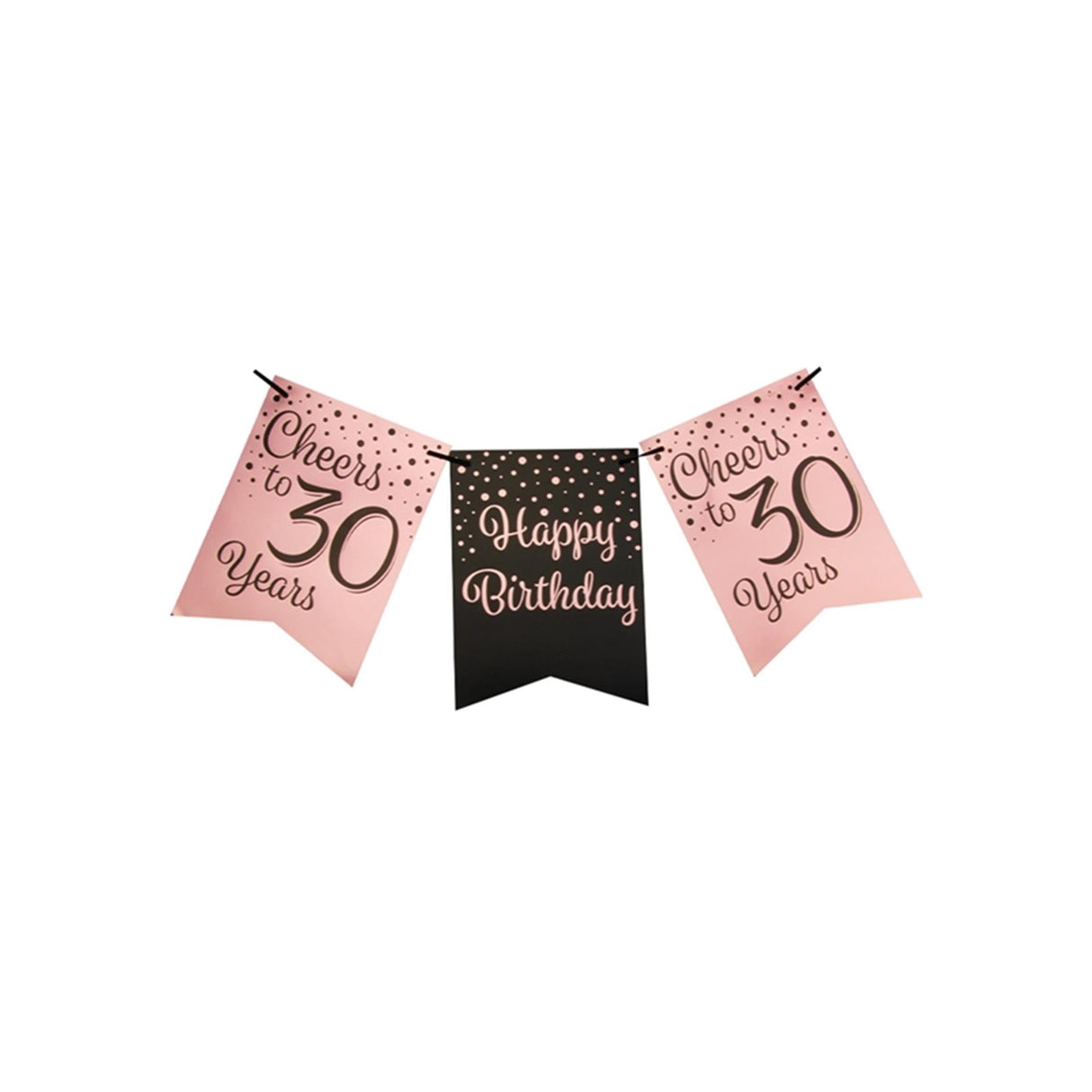 Paperdreams flag guirlande pink sort - 30