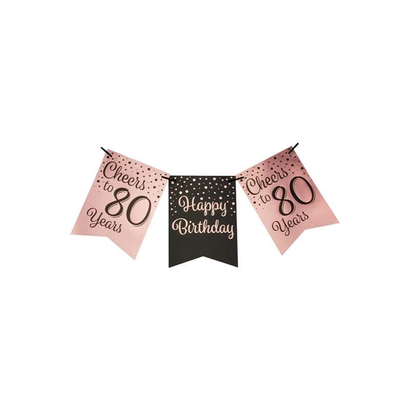 Paperdreams flag guirlande pink sort - 80