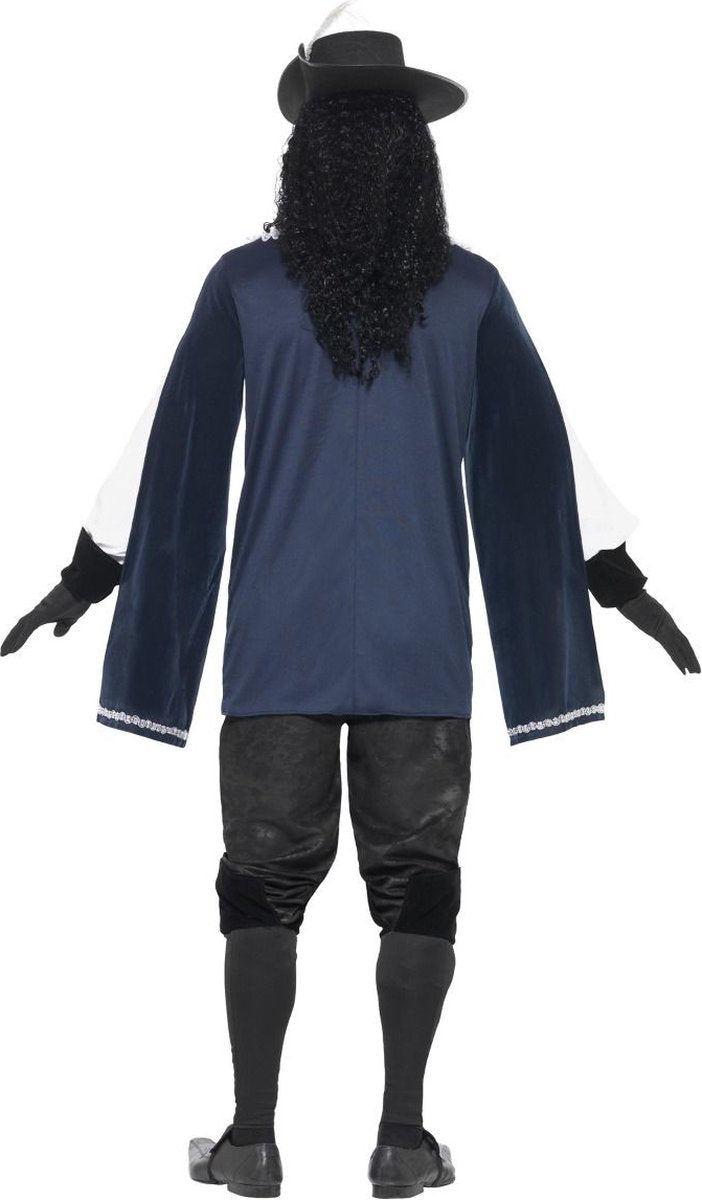 Vegaoo blå musketer kostume til mænd - fancy dress - stor
