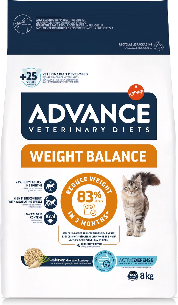 Advance veterinær diæt kat vægtbalance 8 kg