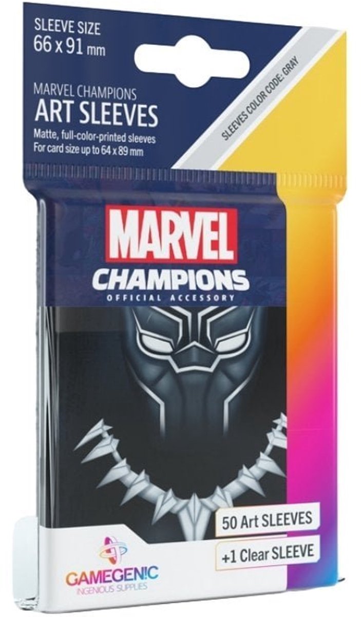 Marvel brætspilsærmer 'champions: black panther' 66 x 91 mm (51 stk) - tilbehør