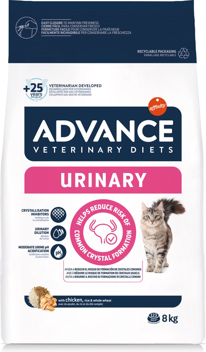 Advance veterinær diæt advance kat veterinær diæt urinpleje - kattefoder - 8 kg