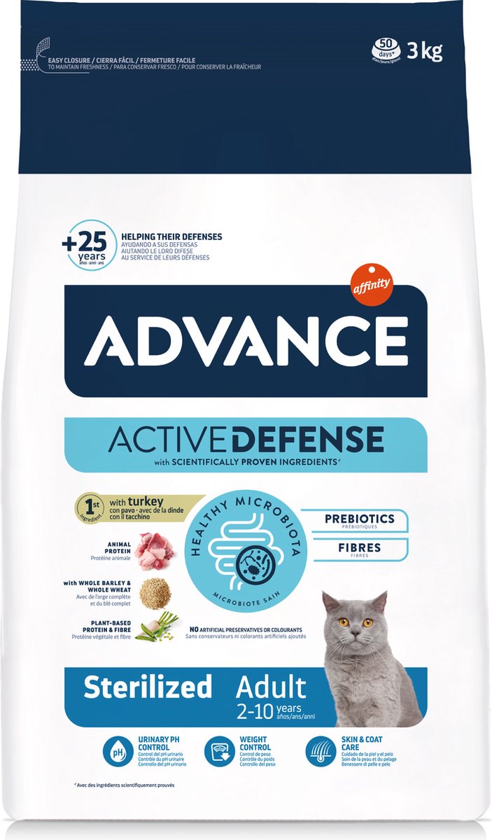 Advance - steriliseret - kalkun - kattefoder - 3 kg