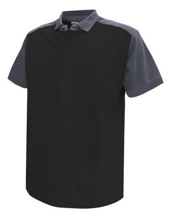 Dassy poloshirt Cesar bomuld sort grå m