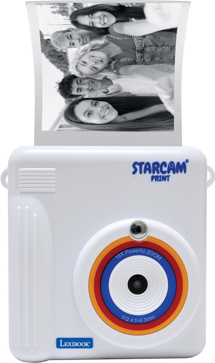 Lexibook starcam® print, kamerapakke med instant printer, 3 papirruller og halsrem