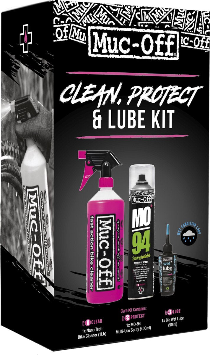 Muc-off clean, protect lube kit (wet lube version)
