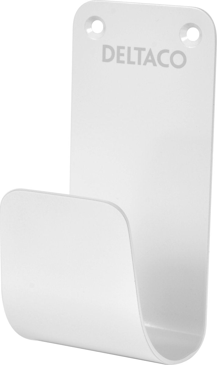 Deltaco ev-5116 - kabelholder - til elbil ladekabel - vægholder - metal - hvid