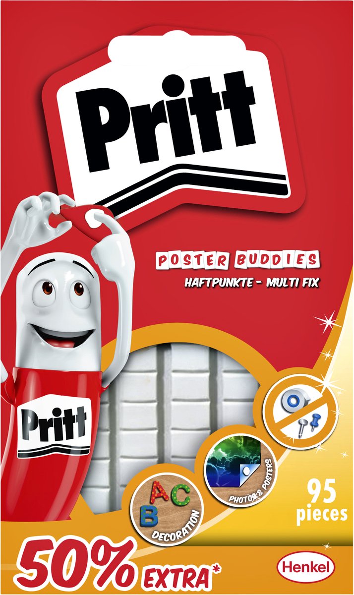 Pritt plakat venner + 50% gratis 52,5 g kort | plakat venner klæbemiddel til plakater kort | universal klæbemiddel.