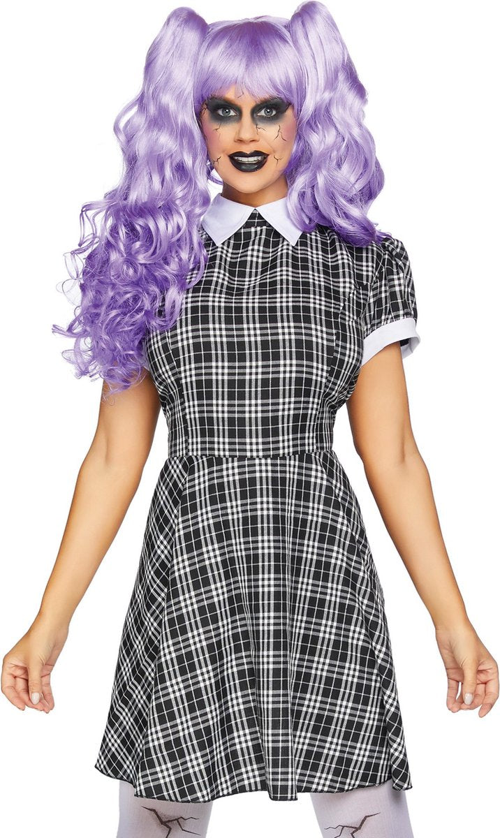 Leg avenue plaid babydoll kjole