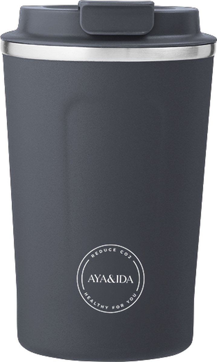 Aya ida aya ida - cup2go - termokandekop - kaffekop - coffee to go - rejsekop - tag med dig - 380ml - marineblå