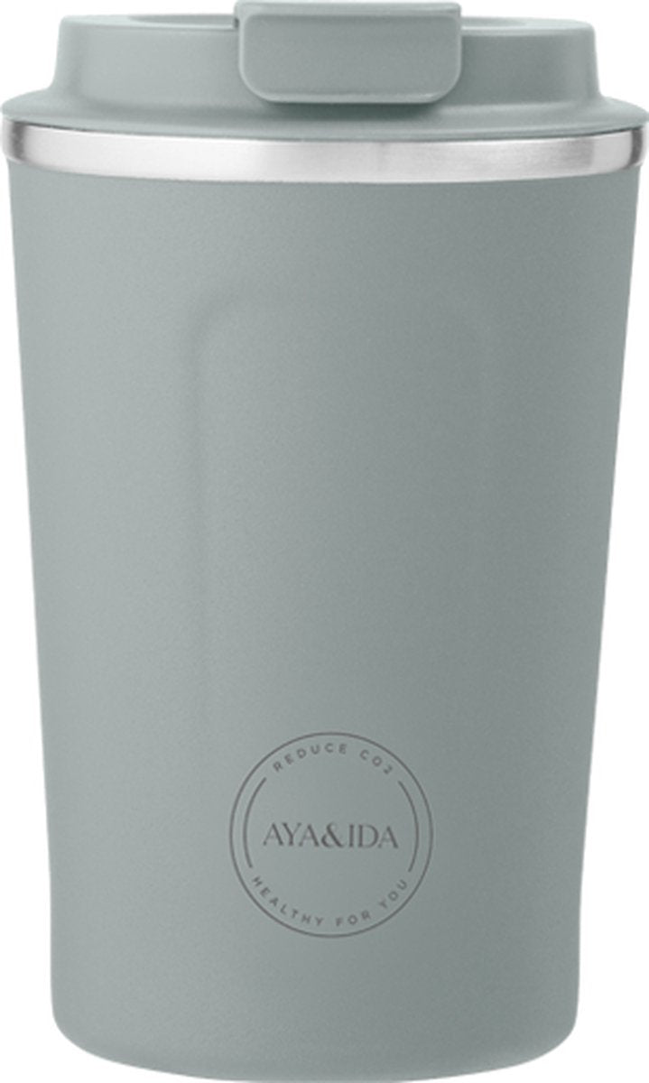 Aya ida aya ida - cup2go - termokandekop - kaffekop - kaffe to go - rejsekop - tag med - 380ml - mintgrøn