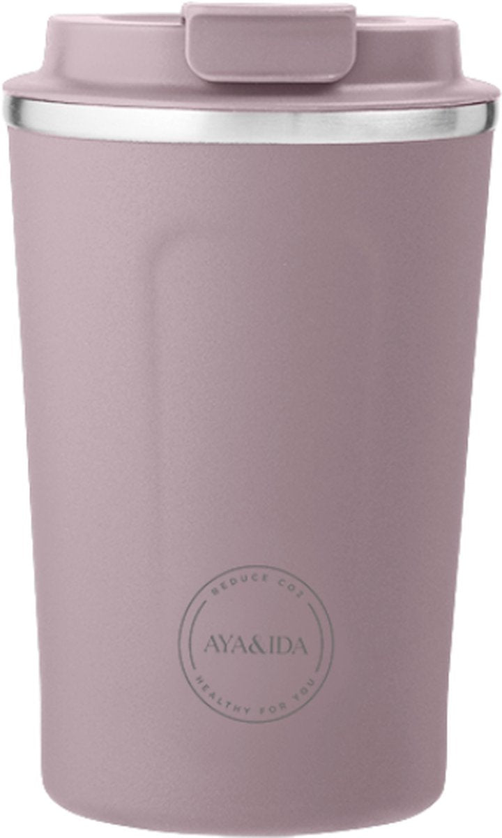 Aya ida aya ida - cup2go - termokandekop - kaffekop - coffee to go - rejsekop - tag med - 380ml - lavendel