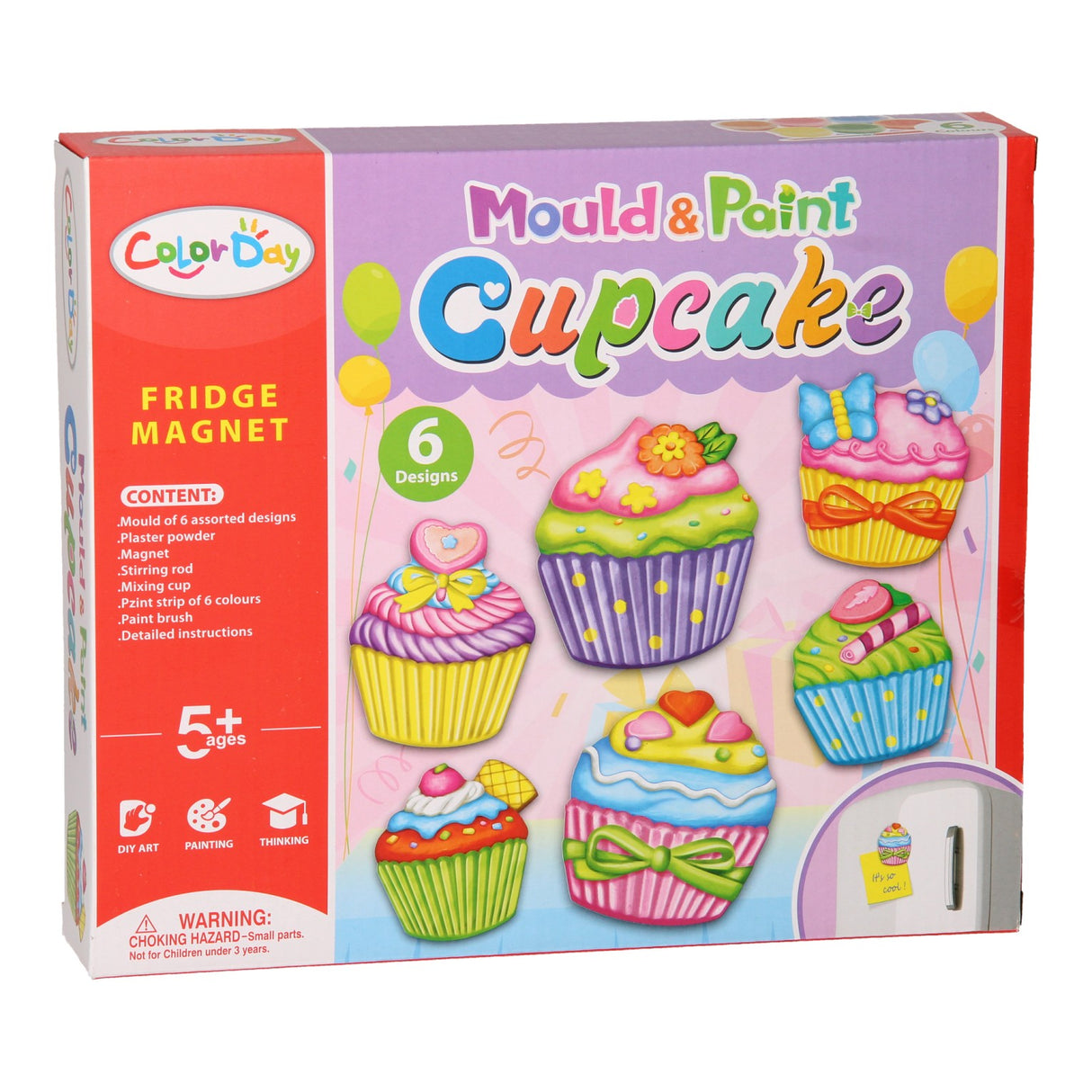 Gipsstøbningsmagneter - cupcakes