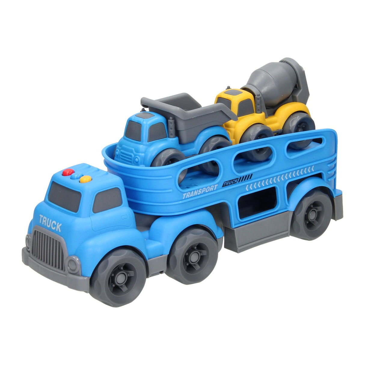 Lobbes toys bv transporter arbejdsbiler med lyd - blå