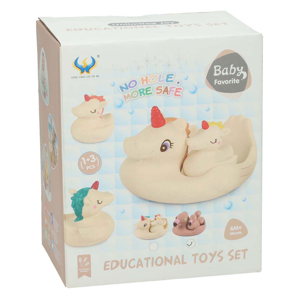 Badedyr flamingofamilie, 4 stk