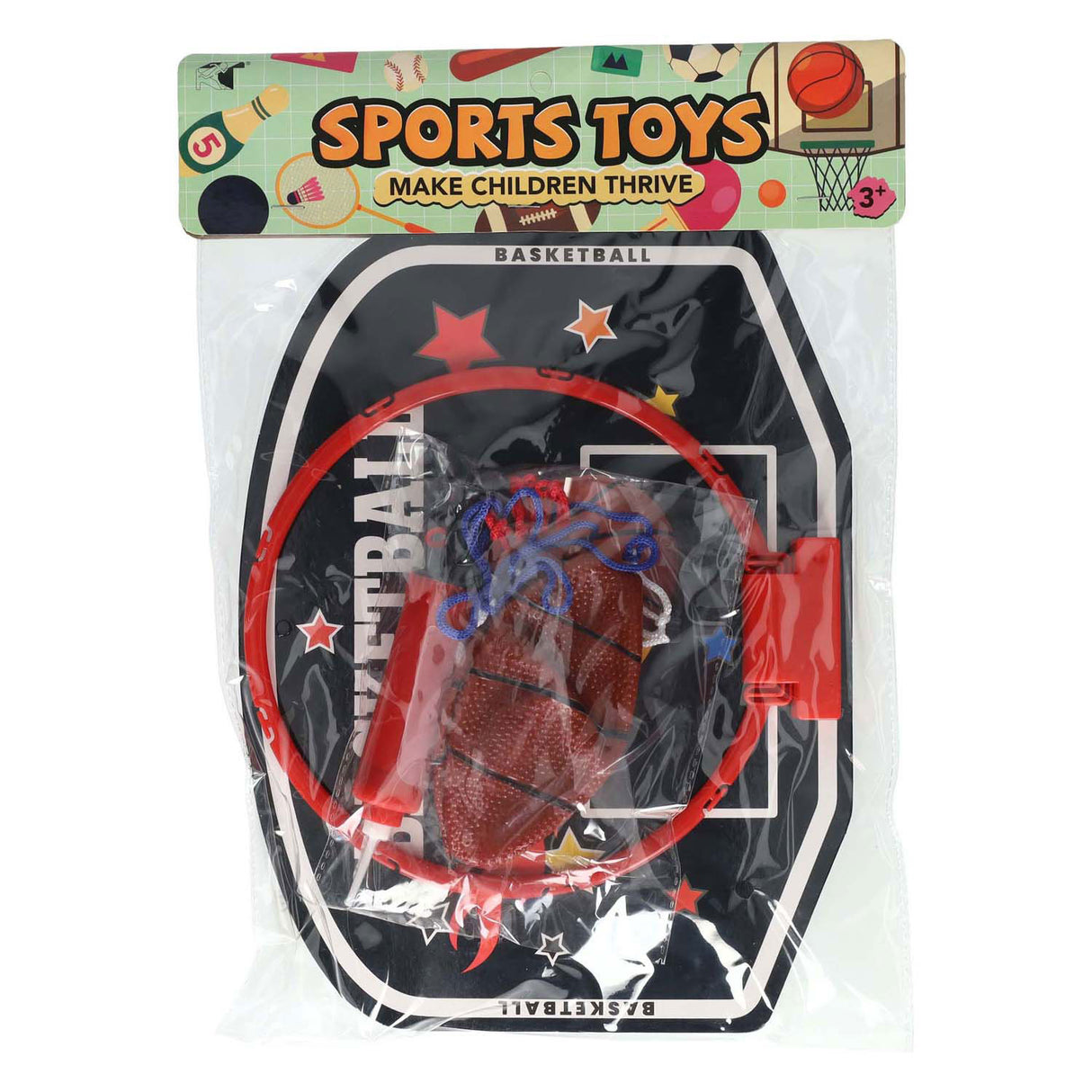 Basketballbagtavle med bold