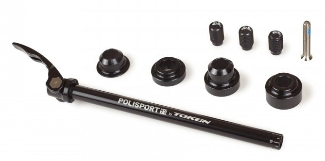 Polisport gennemgående aksel til trailer 12mm - sort