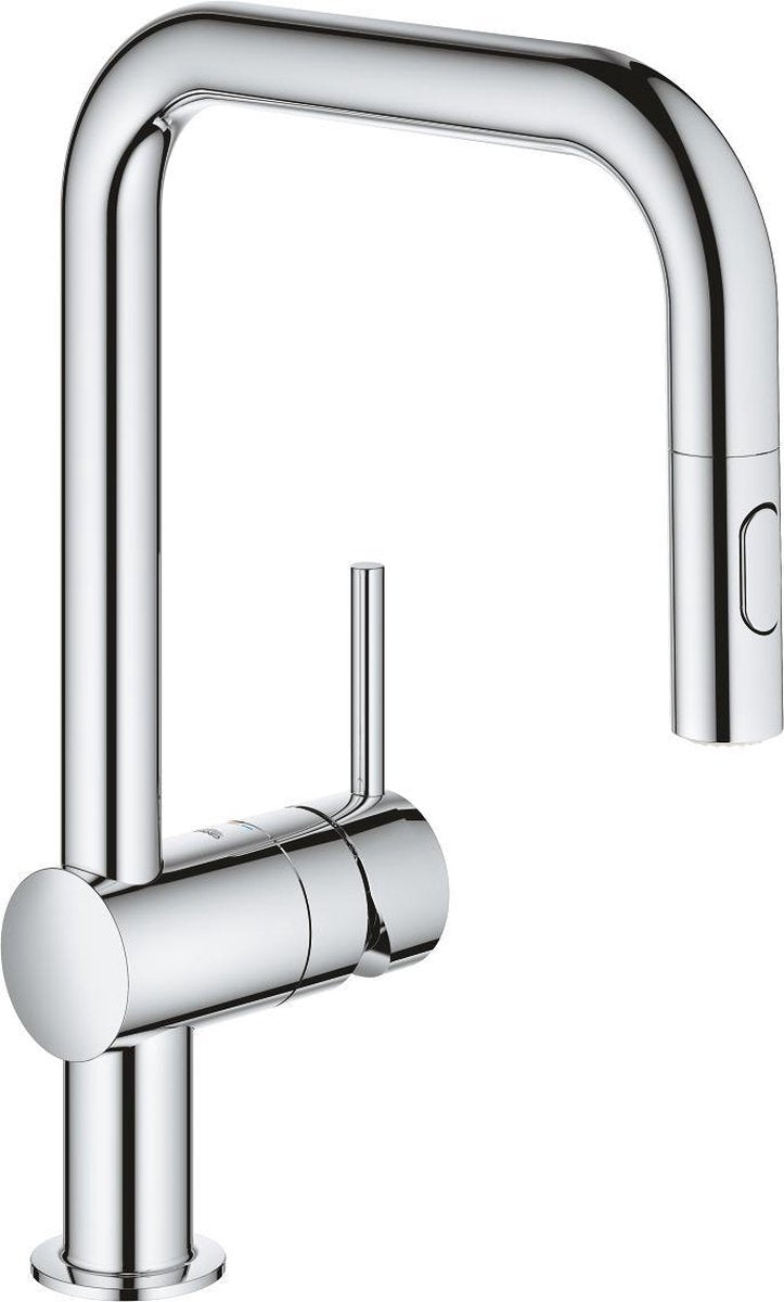 Grohe Minta køkkenarmatur - med udtrækbar håndbruser - 2 stråletyper - krom