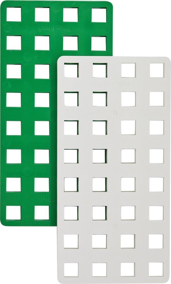 Plus-plus stor byggeplade grøn hvid 2-delt byggesæt - 3287 - byggelegetøj - byggelegetøj - sæt med byggeklodser - fra 1 år