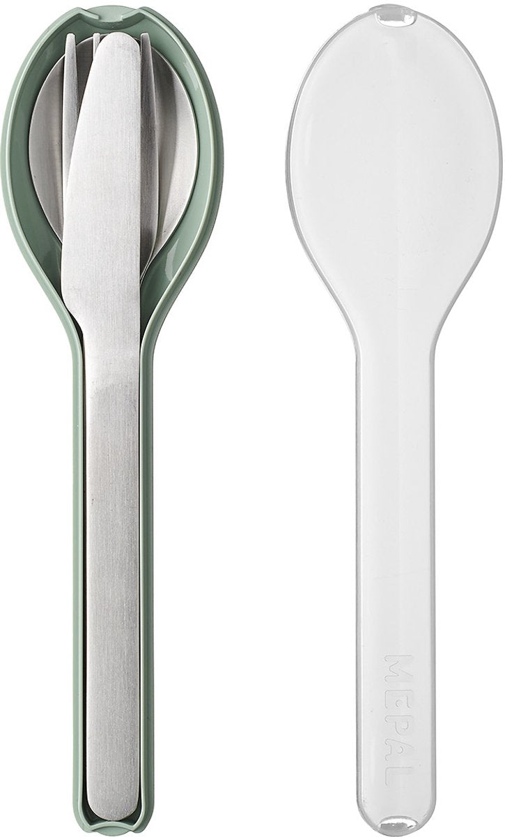 Mepal - ellipse bestekset 3-delig - mes. vork en lepel - rvs - nordic sage