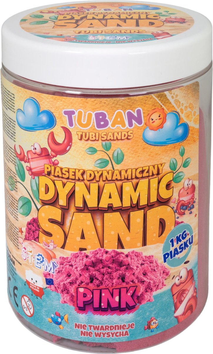 Tuban - dynamisk sand - legesand - pink 1 kg