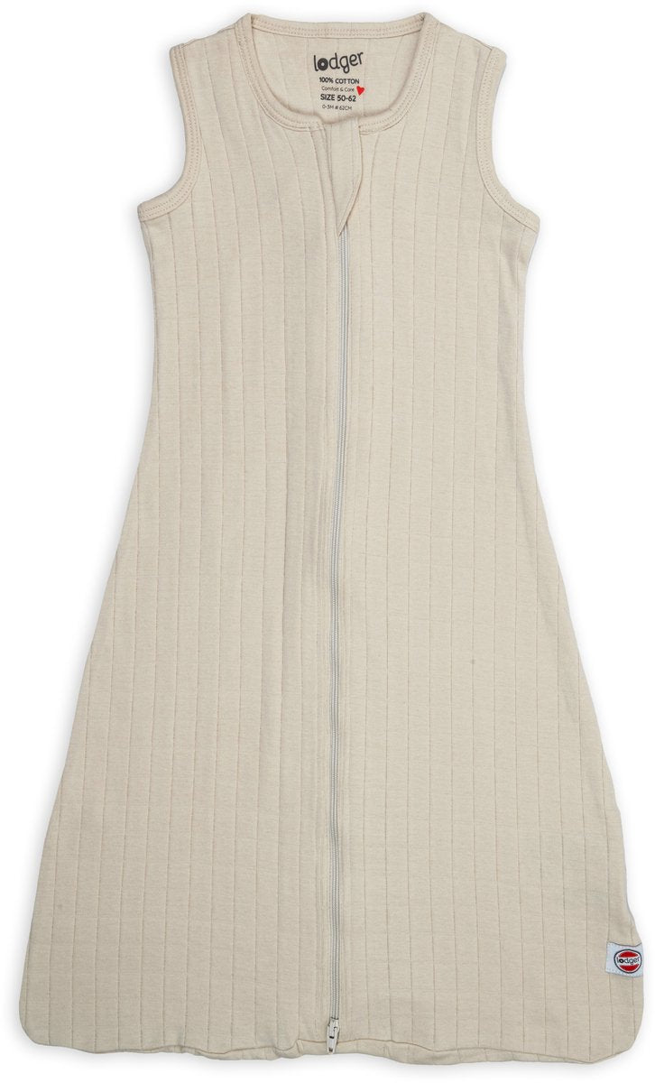 Lodger hopper - hydrofiele slaapzak baby - creme - 0.3 tog - 98cm - biologisch katoen - zomerslaapzak babyslaapzak