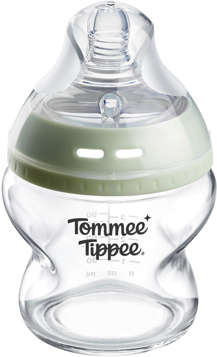 Tommee tippee glas naturlig startflaske - 1 x 150ml sutteflaske - 0m+