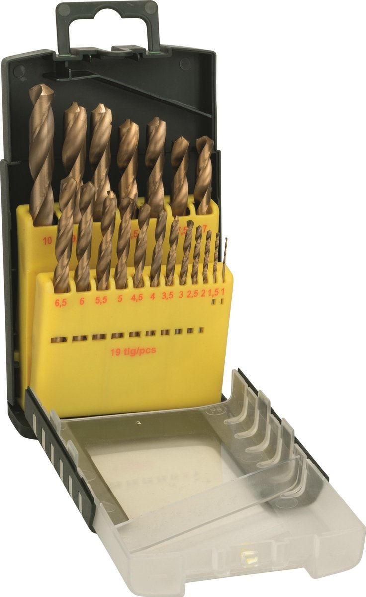 Bosch hss-tin metalboresæt - DIN 338 - 19 stk