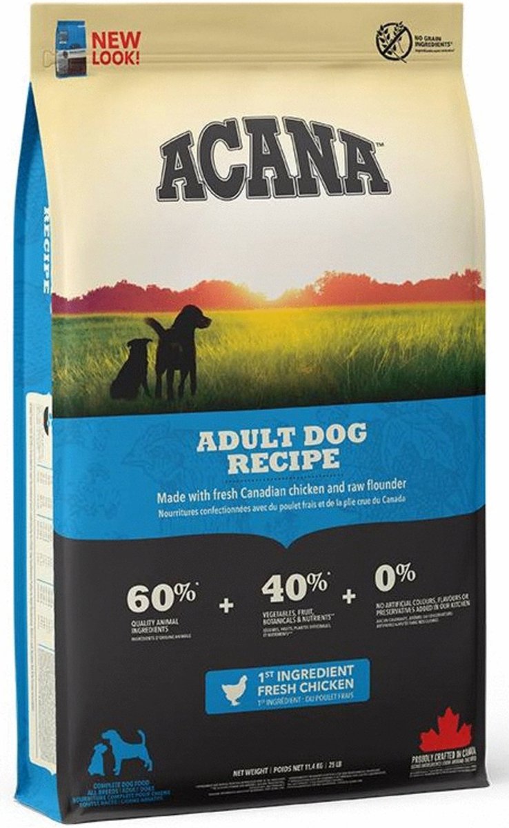 Acana heritage voksen hund 11,4 kg - hund - tør hundefoder