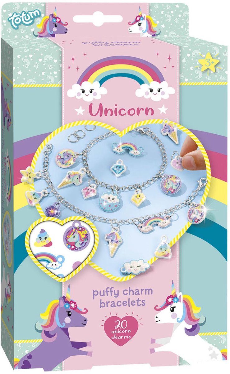 Totum Unicorn - Puffy charme armbånd