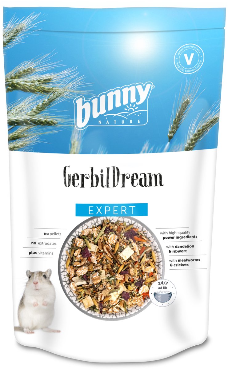 Bunny nature gerbils mad - sund mad med melorme - 500g