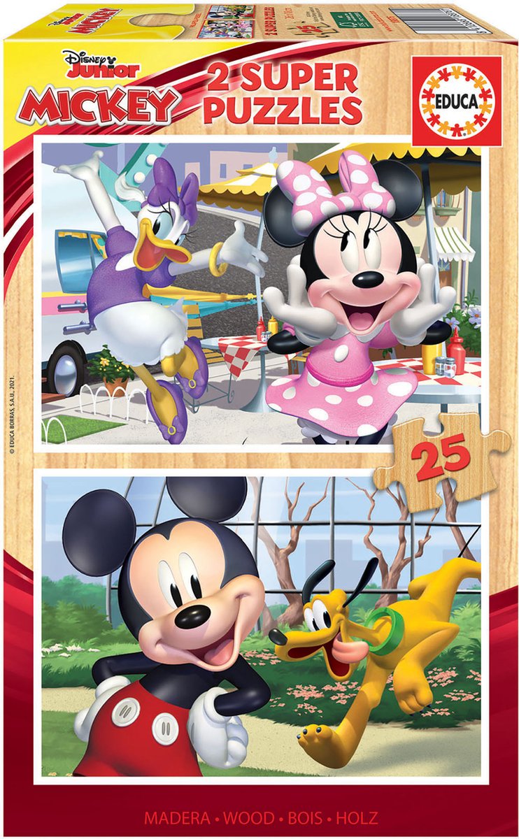 Educa - puslespil - 2 x 25 brikker - mickey friends