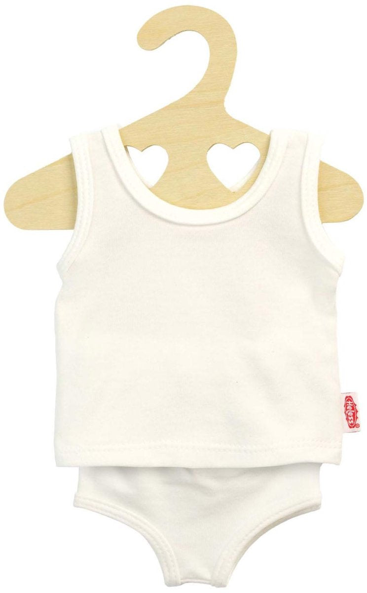 Heless dukke undertøj hvid 20-25 cm - baby dukke tøj sæt.