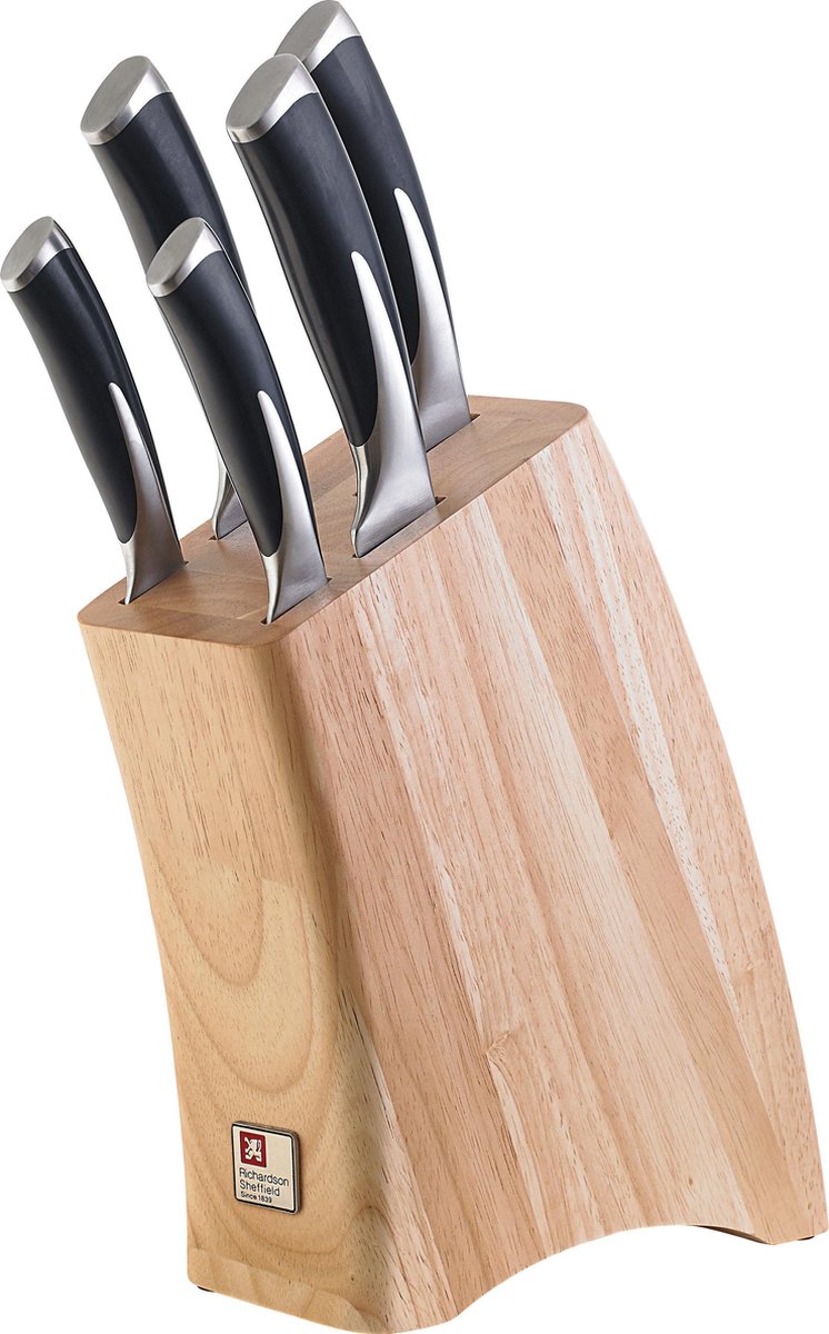 Richardson sheffield - kyu 5-delt knivblok i gaveemballage
