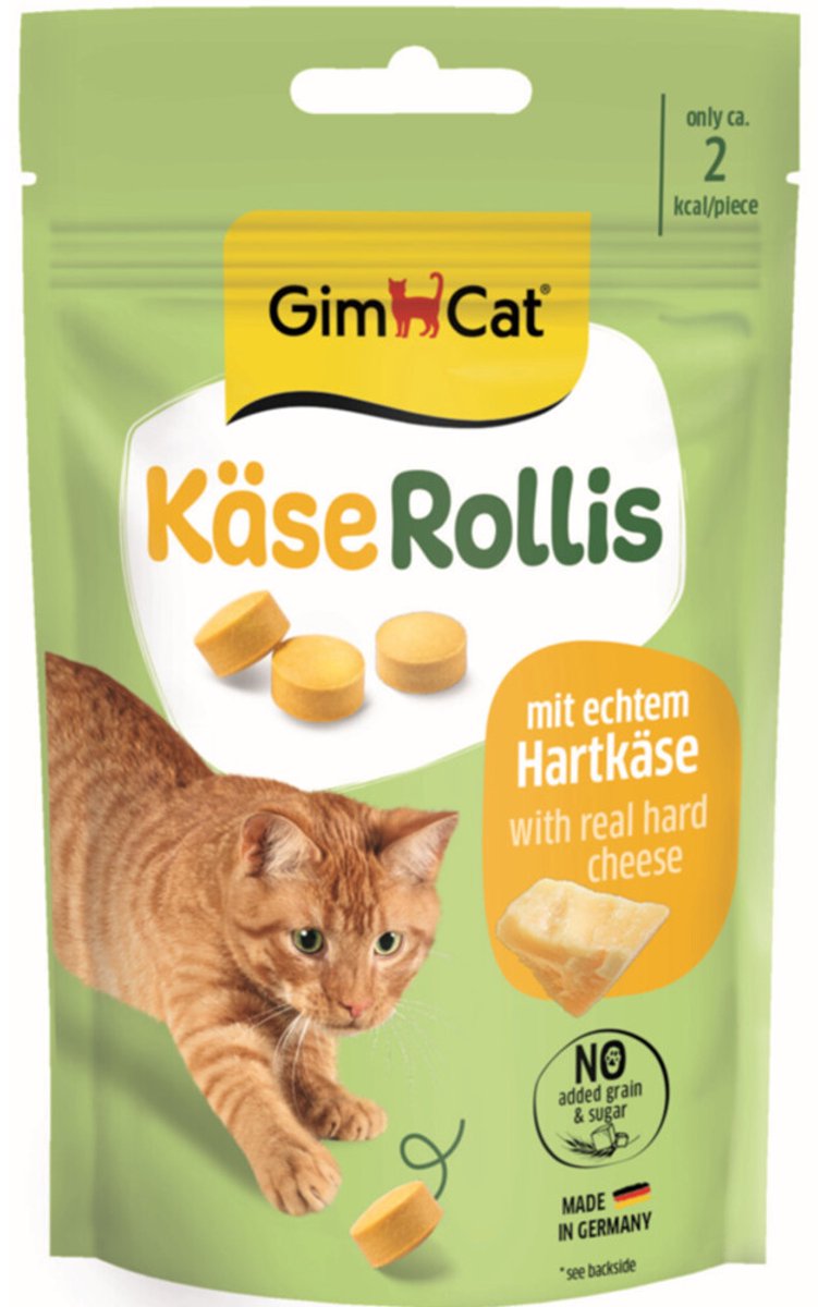 Gimcat cheese rollis - kattesnacks - 8 x 40 g