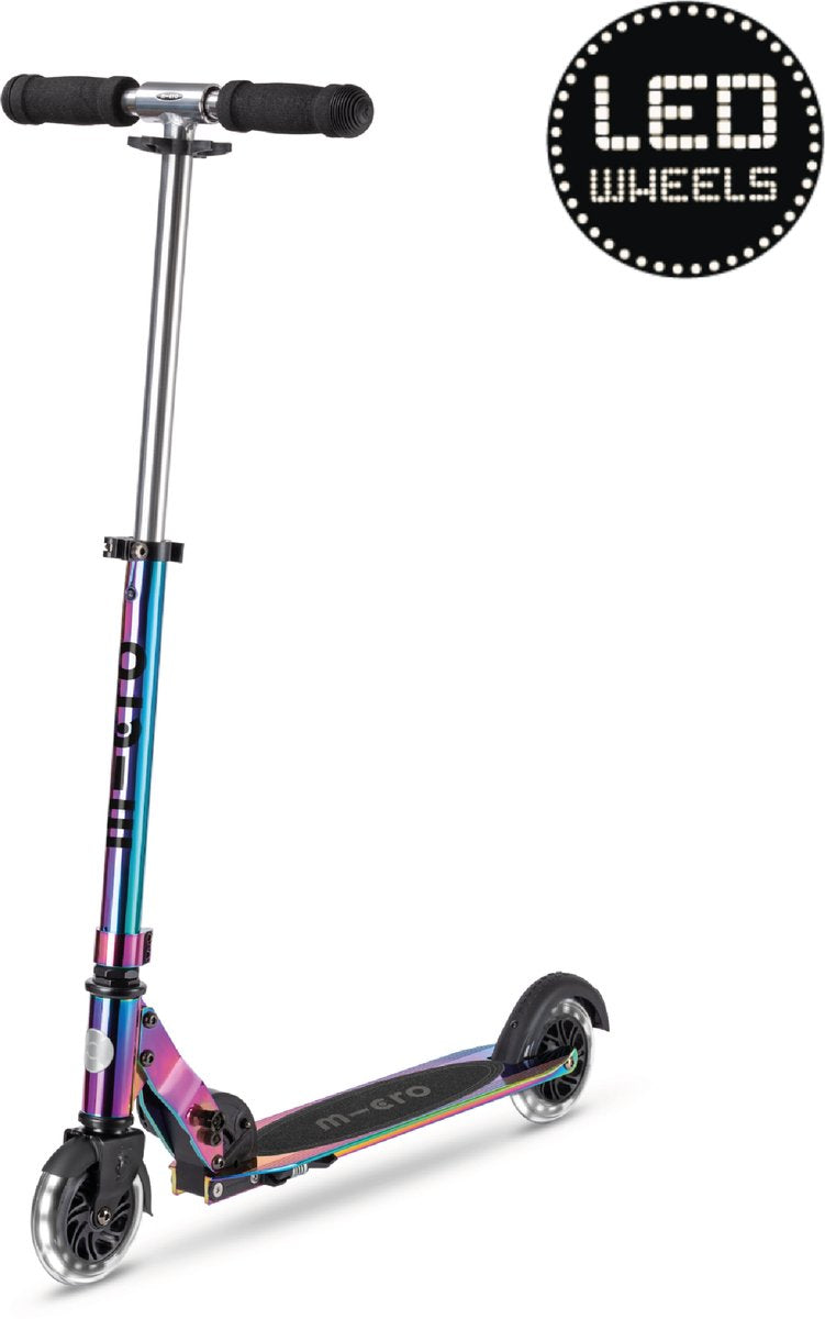 Micro - sprite 2-hjulet folde scooter LED - neokrom