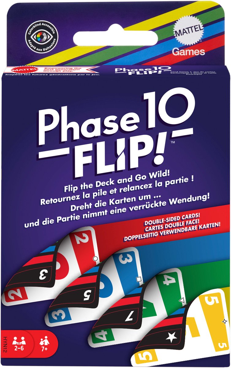 Mattel spil - fase 10 flip - kortspil