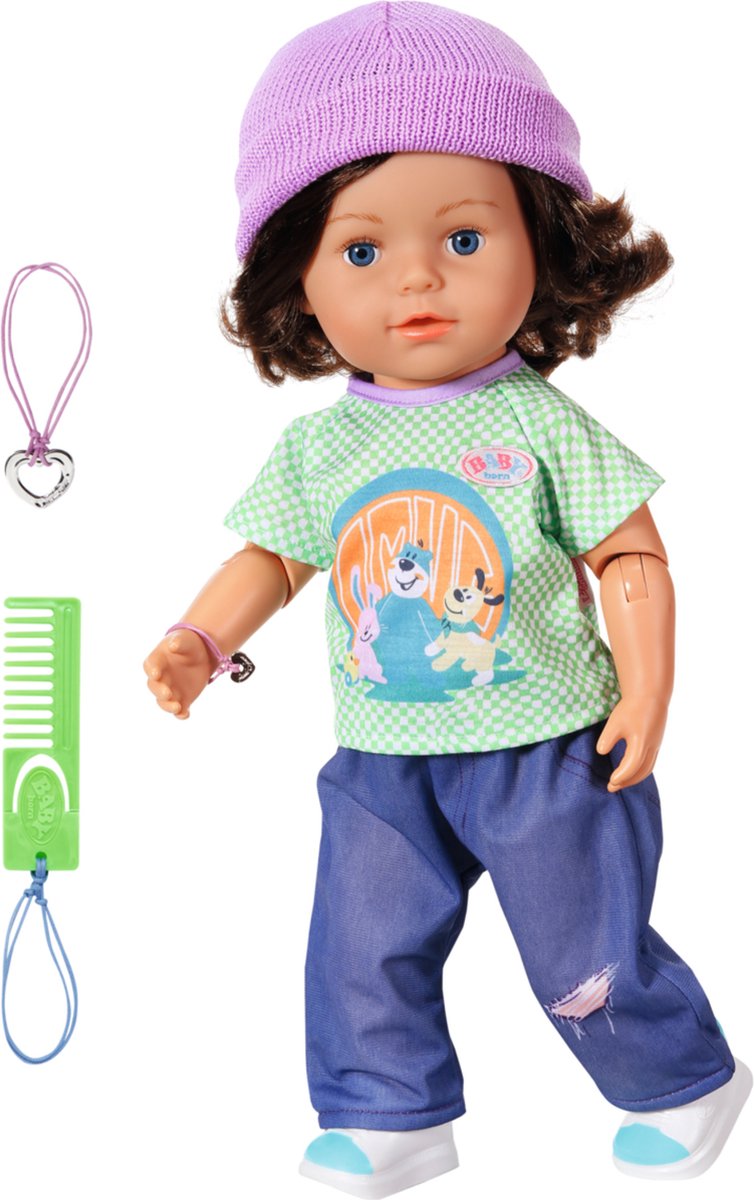 Baby født bror legestil - 43cm - babydukke