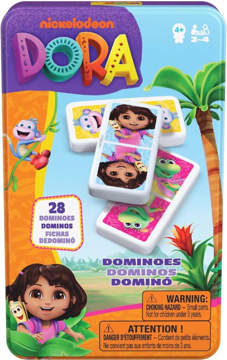 Spin master spil dora - dominobrikker - i tin