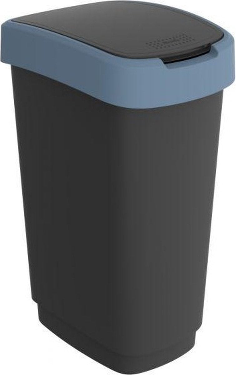 Rotho twist affaldsspand 50l horisont blå antracit