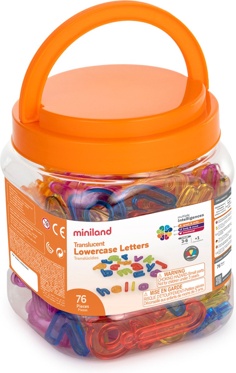 Miniland lightpad - educatief speelgoed kleine letters alfabet.