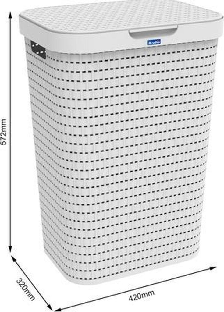 Rotho landvaskeopsamler 55l hvid