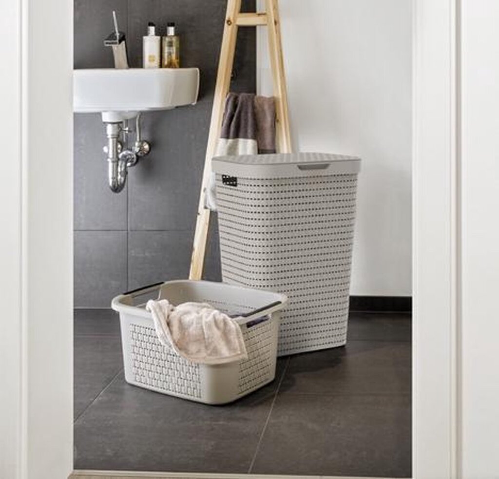 Rotho landvaskeopsamler 55l hvid