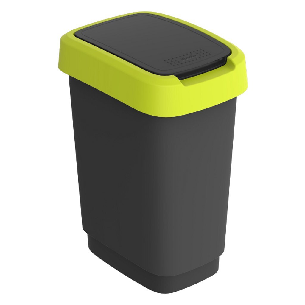 Rotho twist affaldsspand 10l lime antracit