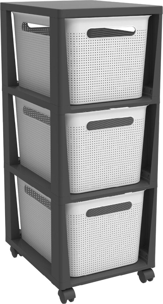 Rotho Brisen design kommode 3x16l hvid