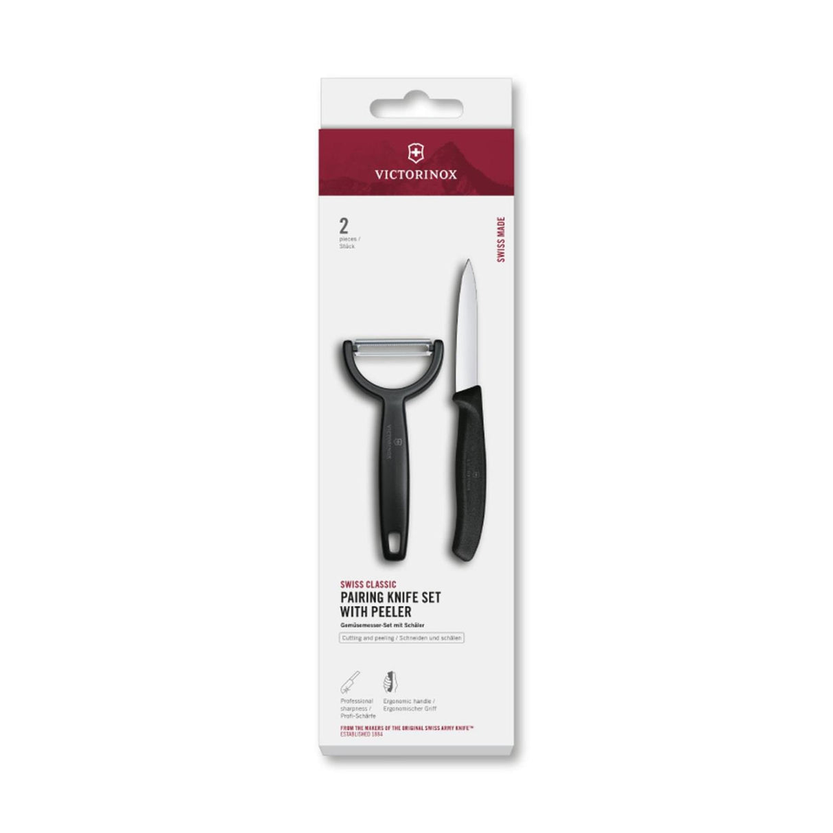 Victorinox skrællekniv + y-skræller sort
