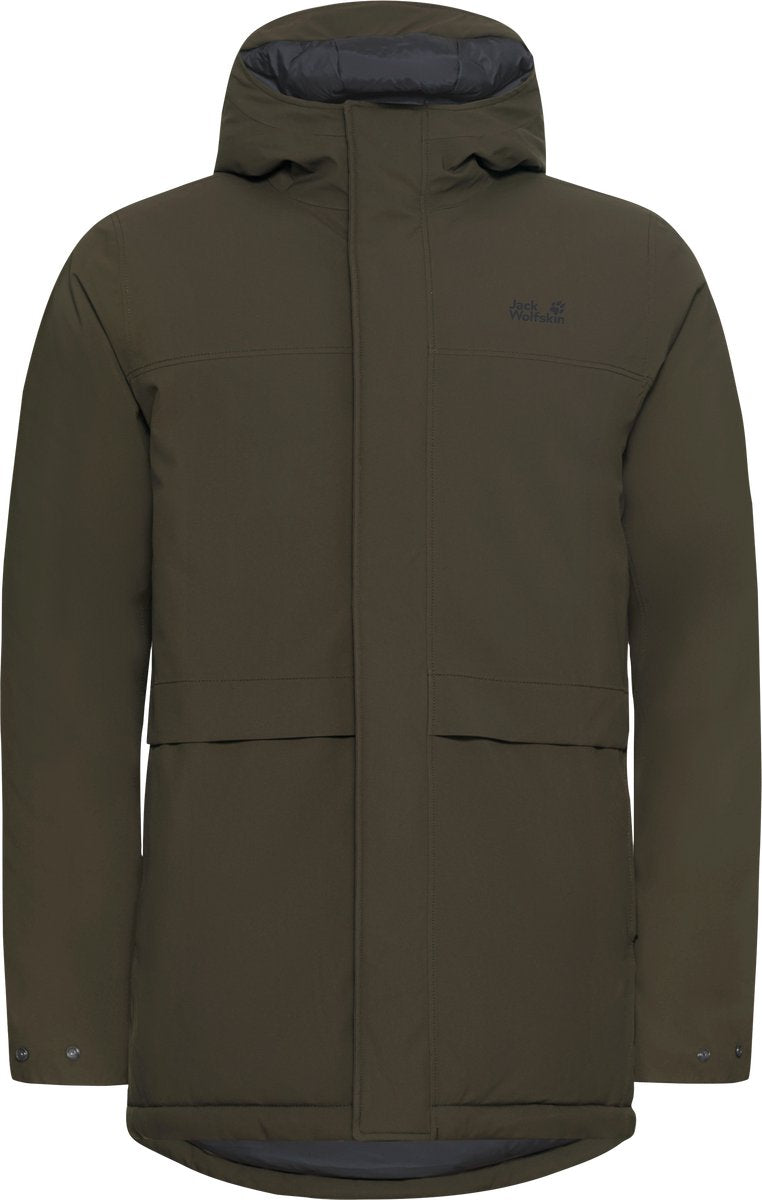 Jack wolfskin cold camp coat m men's outdoor jacket - obsidian moss