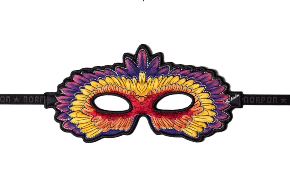 Maske papegøje lilla. 3+
