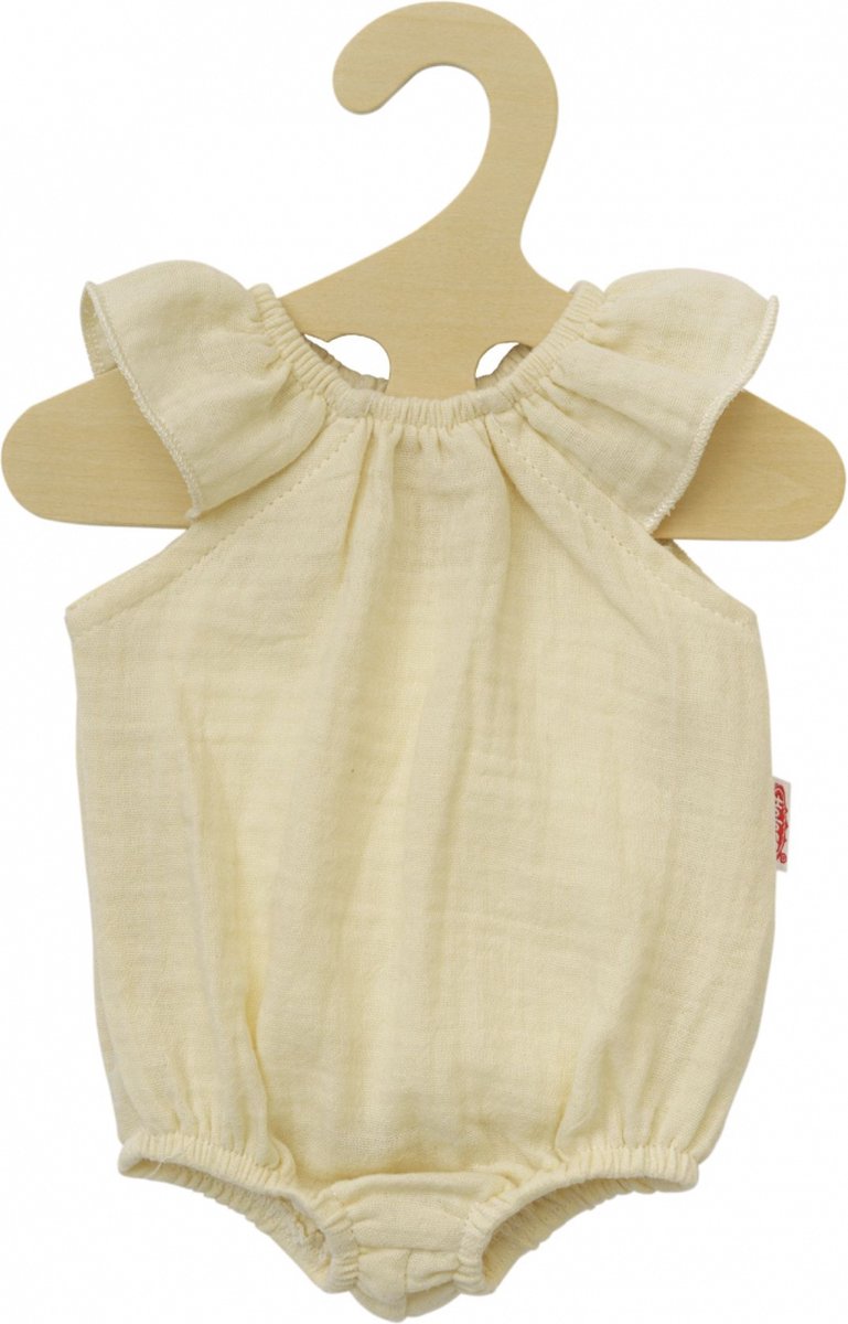 Heless dukkekrop gul med flæser, 28-35 cm