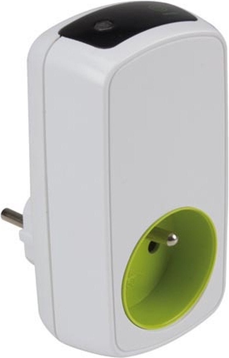 Perel nedtællingsur, mekanisk, 230 v, 16 a, 3500 w, fransk jording type e, hvid